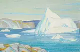 Thomas Harold Beament, Off Baffin Island, oil on canvas board