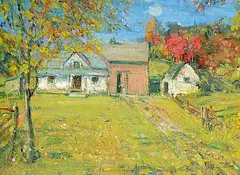 Franklin Brownell, Untitled - Country Farm, P.Q., oil on wood board