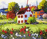 Springtime, Mahone Bay, N.S. by Rod Charlesworth, oil on canvas, sold Nov 2014