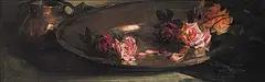 John Chumley, Roses and Brass, oil on canvas
