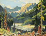 Richard Jack, Untitled - Mountain Stream, oil on canvas