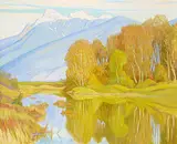 Old Chilliwack Channel, Autumn, Cultus Lake by Illingworth Kerr, oil on canvas, sold Nov 2014