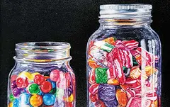 Robert Lemay, Gumballs and Hard Candy, 2012, oil on canvas