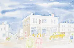Van Doran Block by Janet Mitchell, 1991, watercolour on paper, sold Nov 2014