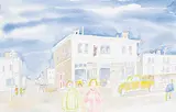 Janet Mitchell, Van Doran Block, 1991, watercolour on paper