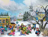 Pauline Thibodeau Paquin, On Apprend Beaucoup a cette Ecole, 1996, acrylic on canvas