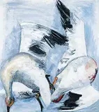 Claude Picher, Untitled - Les Oies, oil on canvas