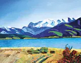 David Pugh, Seebe Reservoir, 1989, oil on canvas