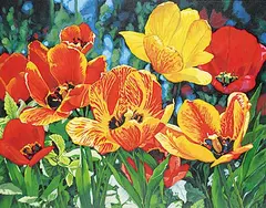 Deborah Lougheed Sinclair, Elizabeth's Tulips, 2003, acrylic on canvas