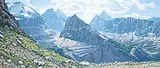 Deborah Lougheed Sinclair, South from Wiwaxy Gap [Lake O'Hara], acrylic on canvas