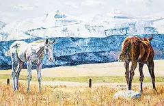 Jody Skinner, Meeting at the Rock, oil on canvas