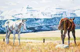 Jody Skinner, Meeting at the Rock, oil on canvas