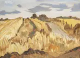 John Harold Thomas Snow, Roadside, 1953, oil on wood board