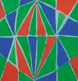 Marian Dale Scott, Untitled - Abstract in Blue, Green and Red, oil on canvas