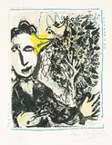 Marc Chagall, L'Oiseau-Peintre, Paris, Fevrier [The Painter Bird] #20/50, 1967, colour lithograph on paper