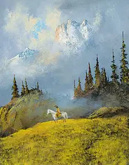 Milton Achtimichuk, Untitled - Vantage Point, acrylic on canvas