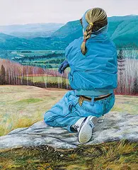 Pierre Bourgouin, Contemplation, oil on canvas