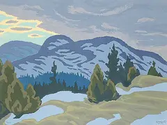 Edwin Holgate, Untitled - Snow Clouds #36/100, colour silkscreen on paper