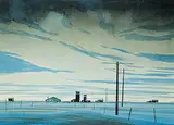 Robert Newton Hurley, Untitled - Elevators at Sunrise