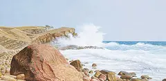 Brian LaSaga, Untitled - Winds at Abrahams Cove, 1994, oil on board