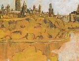 Parliament, Ottawa by Robert F.M. McInnis, 1983, acrylic on canvas, sold Nov 2014