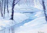 Mike Patterson, Creek Scene - Winter, oil on canvas board