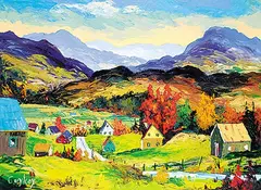 Guy Roy, Descente, oil on canvas