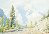 Untitled - Mountain Road by Margaret Shelton, 1972, watercolour on paper, sold Nov 2014