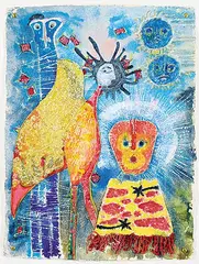 Pat Strakowski, Alien Tour, 1989, mixed media on paper