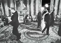 Doug Ball, Prime Minister Pierre Trudeau, Shown Performing his Famous Pirouette ...#4/75, 2002, silver gelatin print on paper