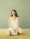 Francesca Bilo, Marta in Ginocchio, 1996, oil on canvas