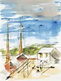 Alfred Birdsey, Untitled - Sailboats in Harbour