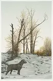 Daniel Price Erickson Brown, Untitled - Black Lab in Winter #24/80, 1984, colour silkscreen on paper