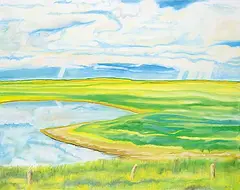Untitled - Prairie Slough by Patrick Gossage, 2011, acrylic on canvas, sold Oct 2014