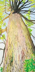 Untitled - Tree Trunk by Patrick Gossage, 2008, acrylic on canvas, sold Oct 2014