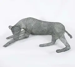 Janice Krangle, Dog At Rest, metal sculpture