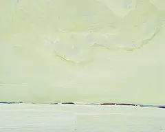 Robert F.M. McInnis, Untitled - Green Sky in Wintertime, 2007, oil on wood board
