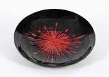 Robert Oldrich, Untitled - Red, Black and Yellow Plate, glazed ceramic