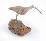 Don Ray, Long Billed Curlew, 1983, painted carved wooden sculpture