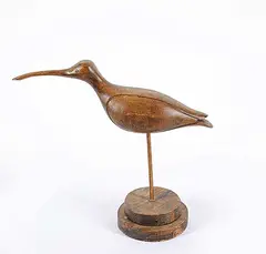 Don Ray, Untitled - Long Billed Curlew, 1982, carved wooden sculpture