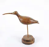 Don Ray, Untitled - Long Billed Curlew, 1982, carved wooden sculpture