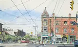 Lesile Tait, Untitled - Lite Bite at Spadina Avenue, watercolour on paper