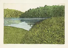 Gerald Zeldin, After the Rain/One #AP3/5, 1980, colour etching on paper