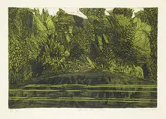 Gerald Zeldin, After the Rain/Five #AP3/5, 1980, colour etching on paper