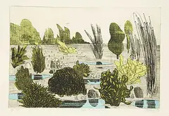 Gerald Zeldin, After the Rain/Six #AP3/5, 1980, colour etching on paper