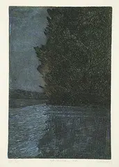 Gerald Zeldin, After the Rain/Nine #AP3/5, 1980, colour etching on paper