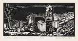 Excelsior Mine, Wayne #1/25 by Margaret Shelton, 1946, lino block on paper, sold May 2014
