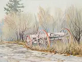 Barry Burdeny, Untitled - The Old Wagon, oil on wood board