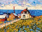 On the Cape - Southern Nova Scotia by Rod Charlesworth, oil on canvas board, sold May 2014