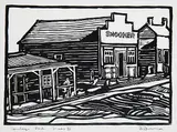 William Duma, Heritage Park Series II [Snooker], relief print on paper